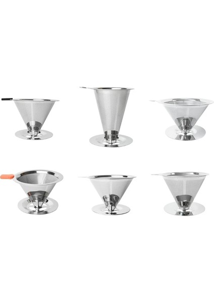 No.1 Tarzı Yeniden Kullanılabilir Kahve Filte Paslanmaz Çelik Koni Kahve Filtre Sepetleri Kafes Süzgeç Kahve Damlatıcı Üzerine Dökün (Yurt Dışından) indirimleri