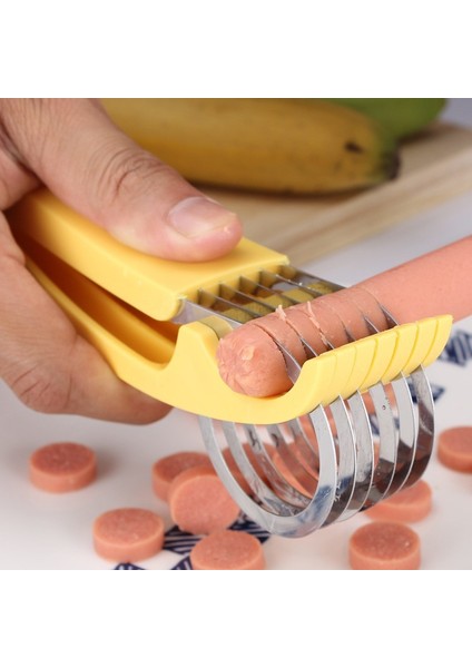 Sarı Stil Mutfak Yaratıcı Gadgettainless Çelik Muz Kesim Jambon ve Salatalık Dıy Dilimlenebilir (Yurt Dışından) fiyatları