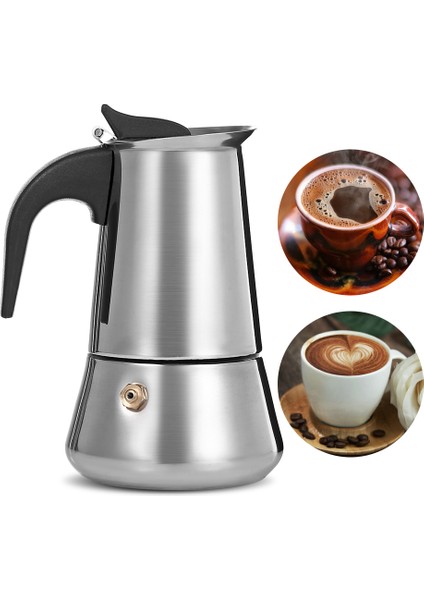 300ML Tarzı Paslanmaz Çelik Moka Cezve Soba Espresso Makinesi Moka Latte Filtre Percolator Araçları Cafetiere Mocha Kahve Makinesi Pot (Yurt Dışından) fiyatları