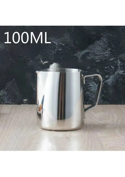 100ML Stili Paslanmaz Çelik Köpürtücü Kahve Sürahi Çekme Çiçek Bardağı Cappuccino Süt Pot Espresso Bardakları Latte Art Süt Köpürtücü Köpürtücü Sürahi Wf (Yurt Dışından)