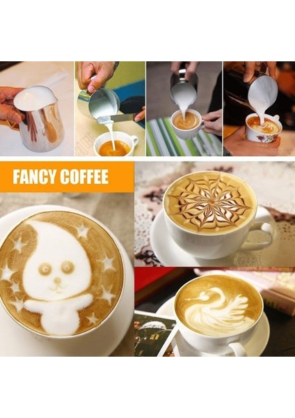 100ML Stili Paslanmaz Çelik Köpürtücü Kahve Sürahi Çekme Çiçek Bardağı Cappuccino Süt Pot Espresso Bardakları Latte Art Süt Köpürtücü Köpürtücü Sürahi Wf (Yurt Dışından)