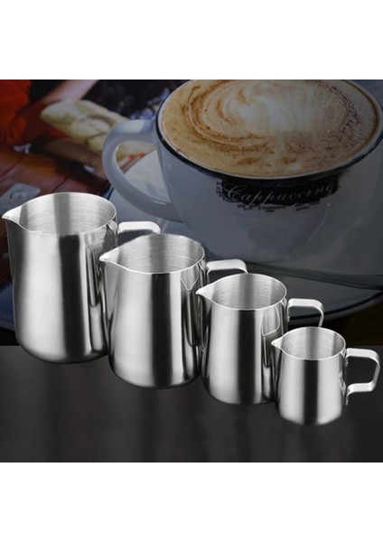 100ML Stili Paslanmaz Çelik Köpürtücü Kahve Sürahi Çekme Çiçek Bardağı Cappuccino Süt Pot Espresso Bardakları Latte Art Süt Köpürtücü Köpürtücü Sürahi Wf (Yurt Dışından)