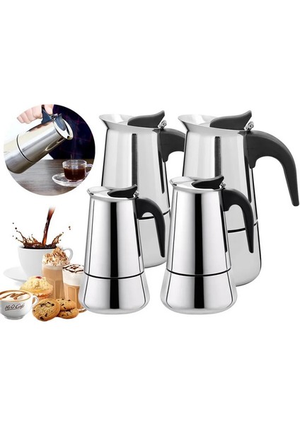 100ML Tarzı Paslanmaz Çelik Su Isıtıcısı Kahve Bira Su Isıtıcısı Pot Taşınabilir Espresso Kahve Makinesi Moka Pot Pro Barista 100MLMLMLML (Yurt Dışından) fiyatları