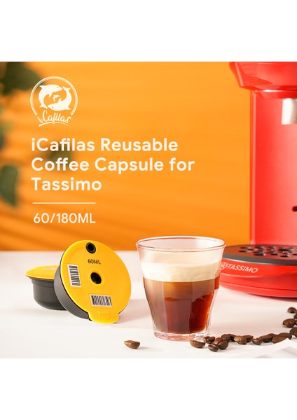 180ML-60ML-T Tarzı ml Bosch Tassimo Bosch Makinesi Için Yeniden Kullanılabilir Kahve Kapsülü Doldurulabilir Filtre Bardak Pod Espresso Makinesi ml (Yurt Dışından)