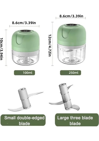 YEŞIL-100ML Stili Elektrikli Mini Sarımsak Kıyıcı USB Kıyma Makinesi Sarımsak Ezici Makinesi Sağlam Dayanıklı Ezilmiş Zencefil Sebze Kırıcı Mutfak Eşyaları (Yurt Dışından) fırsatları