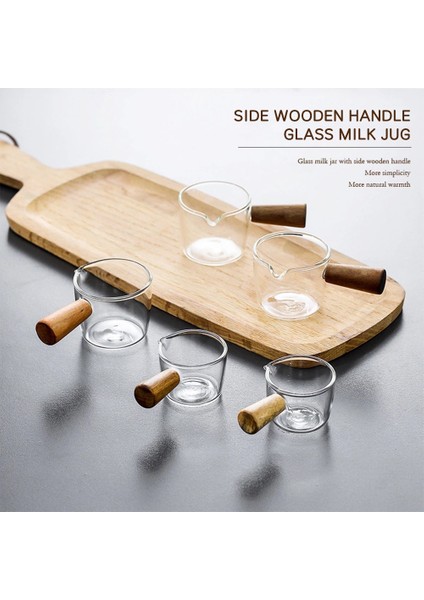 50ML Tarzı Süt Kavanoz Cam Kahve Kupa Süt Fincan Tencere Sos Sirke Tabak Tartı Ölçüm Fincan Çeşniler Ketçap Kabı Espresso Fincan ml (Yurt Dışından)