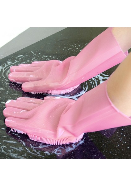 Açık Pembe Tarzı Mutfak Aksesuarları Silikon Eldivenler Temizleme Fırçası Bulaşık Yıkama Meyve Sebze Çatal Bıçak Takımı Mutfak Gereçleri Fırçalar Aletler Mutfak Aletleri (Yurt Dışından) fiyatları
