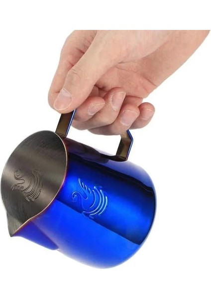 Açık Mavi Tarzı 400ML ml Elegant Swan Paslanmaz Çelik Kahve Sürahi Süt Köpürtme Fincan Krema Makinesi Barista Craft Espresso Latte Art Sürahi Aracı (Yurt Dışından) indirimleri
