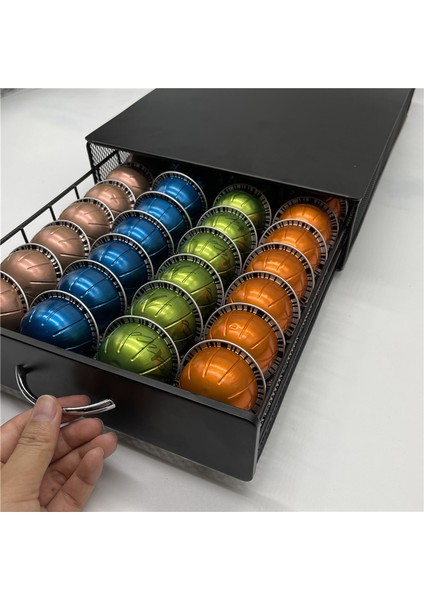 Net Stil Kahve Kapsül Tutucu Nespresso Vertuoline Dolce Gusto Kapsül Depolama Rafı Kahve Vertuo Tutucu Organizatör Raf Makinesi Çekmecesi (Yurt Dışından) modelleri
