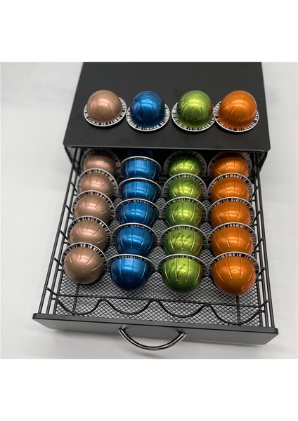 Net Stil Kahve Kapsül Tutucu Nespresso Vertuoline Dolce Gusto Kapsül Depolama Rafı Kahve Vertuo Tutucu Organizatör Raf Makinesi Çekmecesi (Yurt Dışından) fırsatları