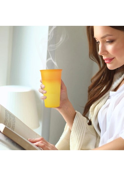 5 Adet Tarzı 5 Adet 473ML Plastik Yeniden Kullanılabilir Renk Değiştiren Soğuk Su Kapaklı Kahve Fincanları Ev Drinkware Mutfak Ürünleri (Yurt Dışından) fırsatları