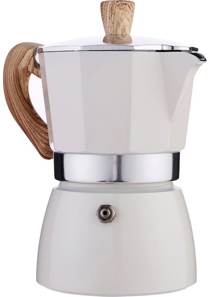 Milky White 150ML Style 1 Adet Italyan Moka Espresso Percolator Pot Mocha Espresso Moka Pot Soba Kahve Makinesi Yüksek Li Alüminyum Tencere Kahve Araçları (Yurt Dışından)