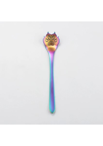 Mavi Stil 1 Adet Sevimli Yüksek Li Altın Kedi Pençesi Mini Yaratıcı Kahve Paslanmaz Çelik Kaşık Tatlı Karıştırma Kaşığı Sevimli Mutfak Gereçleri (Yurt Dışından)