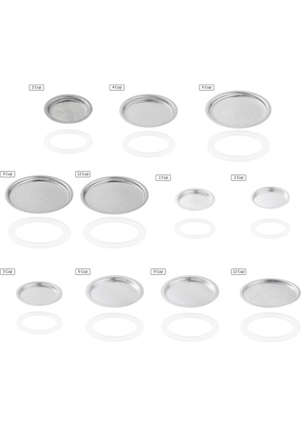 3 Kupa Stili Silikon Contalar Paslanmaz Çelik Espresso Kahve Filtreleri Plaka Filtre Contası Moka Pot Değiştirme Moka Express ile Uyumlu (Yurt Dışından) fiyatları