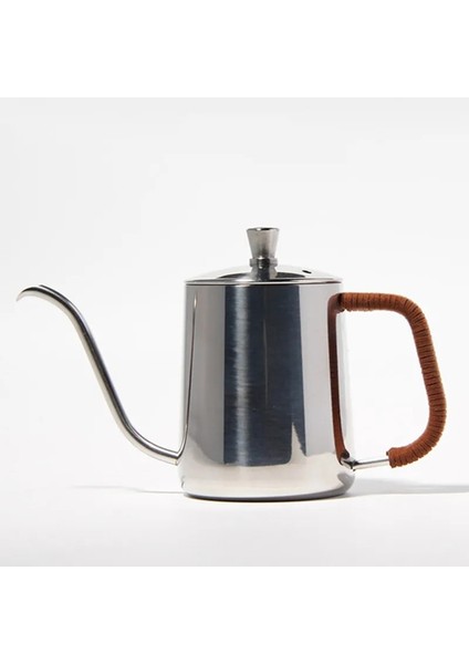 Silver 600ML Style Drip Kettle 350ML 600ML Cof Tea Pot Non-Stick Coating Food Grade Stainless Steel Gooseneck Drip Kettle Swan Neck Thin Mouth (Yurt Dışından) indirimleri