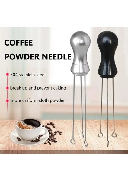 No.4 Tarzı Paslanmaz Çelik Iğne Kahve Tamper Espresso Kahve Sabotaj Dağıtıcı Düzleştirici Alet Iğne Tipi Kahve Tozu Dağıtıcı (Yurt Dışından) fiyatları