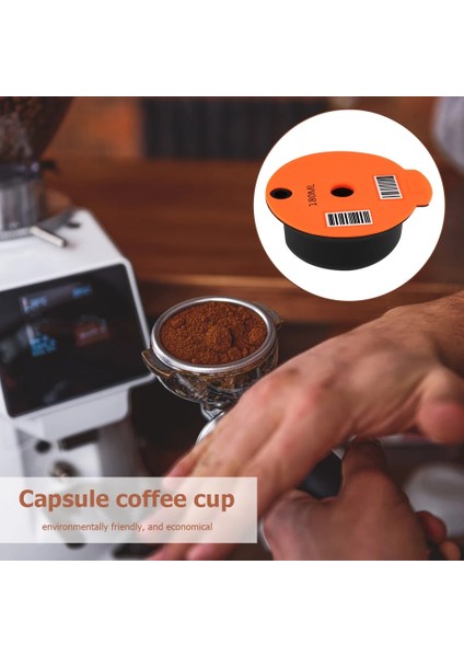 Siyah Stil Doldurulabilir Yeniden Kullanılabilir Kahve Kapsülü Pod Bardakları Nespresso Kahve Kapsülü Pod Slicone Kapak Tassimo ml ile Uyumlu (Yurt Dışından)
