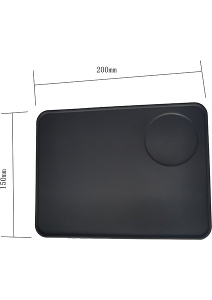 20CM x 15CM Stili 20CM x 15CM Gıda Sınıfı Silikon Kauçuk Espresso Mat 8 Inç x 6 Inç Kahve Sabotaj Mat, Siyah (Yurt Dışından)