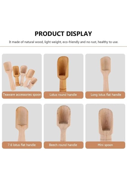 5 Adet Karışık Stil Adet Ahşap Saplı Küçük Tuz Kürek Kaşık Çay Kaşığı Toz Süt Tozu Kahve Kaşığı Çeşni Kaşığı (Yurt Dışından) fırsatları