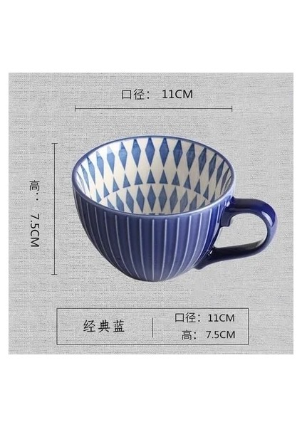 No4 Tarzı Seramik El Boyalı Kahve Fincanı Yaratıcı Vintage Fincan Cafe Bar Malzemeleri Kabartmalı Kişilik Kahvaltı Fincan Renkli Handpainted (Yurt Dışından)