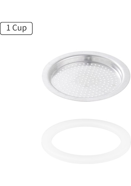 1 Kupa Stili Silikon Contalar Paslanmaz Çelik Espresso Kahve Filtreleri Plaka Filtre Contası Moka Pot Değiştirme Moka Express ile Uyumlu (Yurt Dışından)