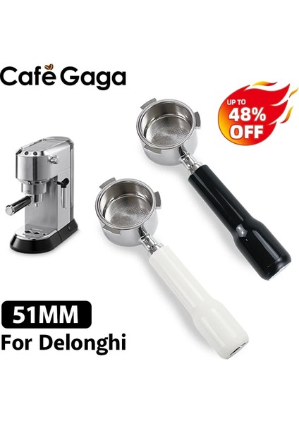 51MM Filtre Tutucu Stili Kahve Dipsiz Portafilter Delonghi EC680EC685 Yedek Filtre Sepeti Espresso Makinesi Aksesuar Barista Araçları (Yurt Dışından) modelleri
