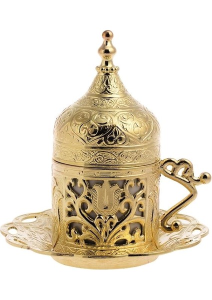 Koyu Gümüş Tarzı Türk Kahvesi Fincanları ve Tabakları, Osmanlı Antika Vintage Tarzı Yunan Arap Kupa Porselen. Bakır Ev Dekorasyonu, Erkek Bayan Hediyesi (Yurt Dışından) fırsatları