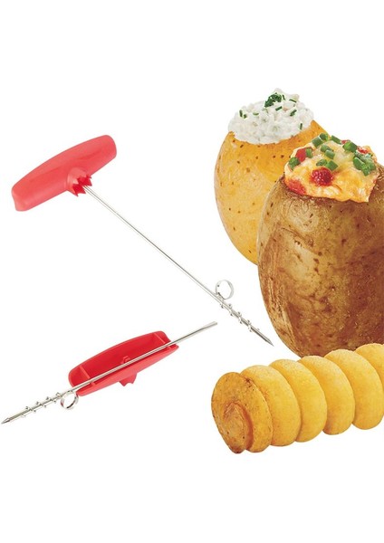 Sarı Stil Satış Yaratıcı Patates Dilimleme Döner Patates Tepsisi Spiral Dilimleme Bıçak Sapı Kesim Patates Rulo Mutfak Aksesuarları Patates Araçları 40 (Yurt Dışından)