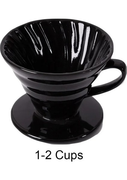 Siyah-2 Tarzı Seramik Kahve Damlatıcı V60 Kahve Kupaları Için Ayrı Standlı Damla Filtre Fincan Kahve Makinesi Makinesi Motor V60 Için Set (Yurt Dışından)