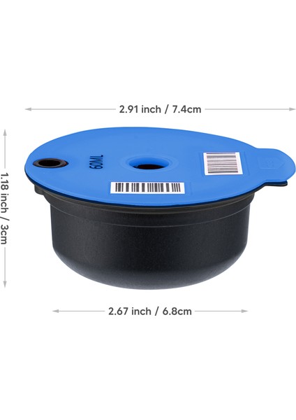 L1PC60ML Tarzı Bosch-S Makinesi Için Kapsül Kurcalama 60 ml ml Yeniden Kullanılabilir Kahve Kapsül Kapsülleri Tassimo Doldurulabilir Filtre Yapımcısı Pod (Yurt Dışından)