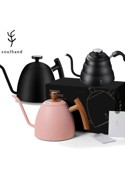 350ML Tarzı Soulhand Cezve Paslanmaz Çelik Üzerine Dökün Kahve Su Isıtıcısı Espresso Moka Pot Deve Boynu Damla Su Isıtıcısı Kuğu Boyunlu Su Demliği (Yurt Dışından)