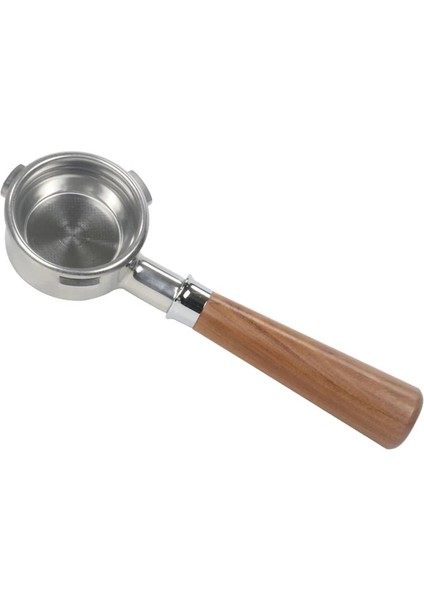 SIYAH-58MM-TREFOIL Stili Kulak Portafilter Barsetto Kahve Makinesi Için Dipsiz Filtre Paslanmaz Çelik Tutucu Ahşap Saplı Aksesuar (Yurt Dışından)