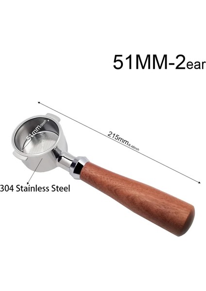 W 2kulak 51MM 304SS Stili 304 Paslanmaz Çelik mm Çift Taraflı Kahve Tamper 3 Açılı Eğimli ve Düz Tabanlı, Espresso Kahve Porfiltre Filtre (Yurt Dışından)