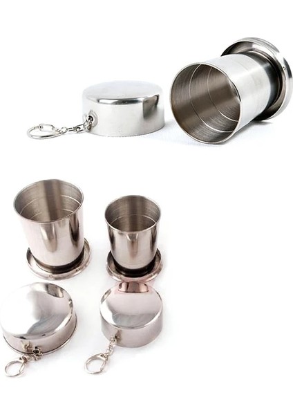 150ML Tarzı 1 Parça 75MLMLML Paslanmaz Çelik Katlanır Bardak Taşınabilir Açık Seyahat Kamp Teleskopik Şarap Bardağı Anahtarlık Denizci Fincan (Yurt Dışından) fırsatları