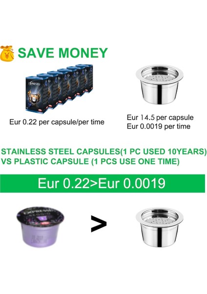 1 Tamper Style Aldı Expressi Doldurulabilir Kahve Kapsülü Pod Filtreleri Paslanmaz Çelik Cafeteira Için K-Ücreti Doldurulabilir Verismo Kapsülünü Yükseltme (Yurt Dışından) indirimleri