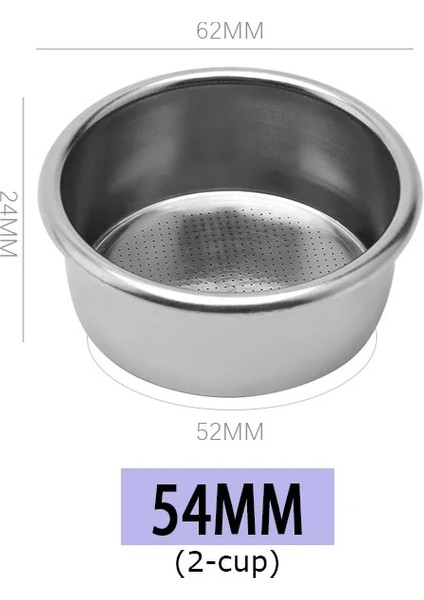 54 Mm-2 Fincan Stili Kahve Filtresi 1cup 2cup Temiz Fincan Delonghibreville Aksesuarları Için Basınçsız Portafilter Sepeti (Yurt Dışından)