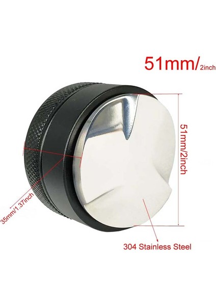 3 Angle Tamper 51MM Style Düz Tamperler Baz Basın Barista Espresso Kahve Tamper, Silikon Mat Dozaj Halkası ile Toz Bardak (Yurt Dışından)