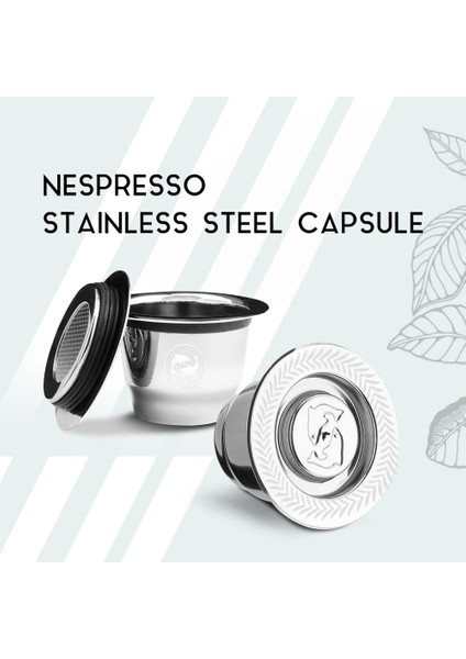 gr Stili Espresso Kapsüller Yeni Sürüm Recargables Kahve Filtresi Paslanmaz Çelik Nespresso Doldurulabilir Kapsül Essenza Mini Için Yeniden Kullanılabilir (Yurt Dışından)