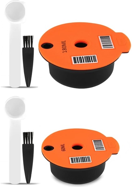 Pembe Tarzı 60ML Yeniden Kullanılabilir Kahve Kapsül Podları Nespresso Kahve Kapsülü Pod Slicone Kapak Bosch Tassimo ml ile Uyumlu (Yurt Dışından)
