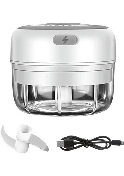 Beyaz 100ML Tarzı 1 Adet ml Elektrikli Sarımsak Ezici Sarımsak Presi Sebze Biber Eti Sarımsak Doğrayıcı Presi USB Ezici Makinesi Mutfak Aletleri (Yurt Dışından)