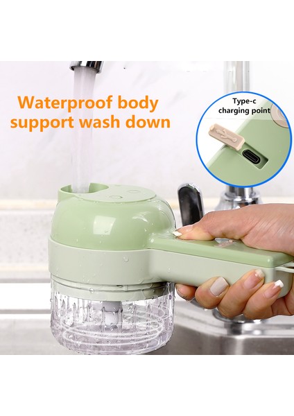 PEMBE-250ML Tarzı Çok Fonksiyonlu 4 In1 Elektrikli Sebze Kesici Dilimleme Sarımsak Çamur Ezici Kıyıcı Kesme Presleme Mikser Yiyecek Dilimi USB Şarj (Yurt Dışından) indirimleri