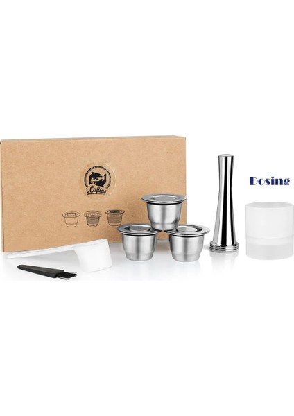 Çikolata Tarzı Icafilas Nespresso Paslanmaz Çelik Kahve Filtreleri Için Yeniden Kullanılabilir Kahve Kapsülü Espresso Kahve Crema Pod Maker Yeni Yükseltildi (Yurt Dışından)