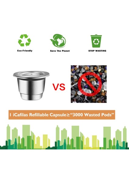 Çikolata Tarzı Icafilas Nespresso Paslanmaz Çelik Kahve Filtreleri Için Yeniden Kullanılabilir Kahve Kapsülü Espresso Kahve Crema Pod Maker Yeni Yükseltildi (Yurt Dışından)
