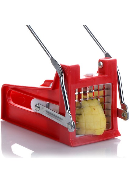 Kırmızı Stil Patates Patates Kızartması Cuttertrip Kesme Kıyıcı Makinesi Makinesi Manuel Mutfak Gereçleri Dilimleme Dicer Alet Aksesuarları Dişli (Yurt Dışından) fiyatları