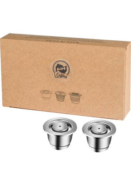 2 Kapsül Stili Icafilas Çevre Dostu Ambalaj Nespresso Doldurulabilir Kapsül Pod Espresso Crema Maker Için Yeniden Kullanılabilir Kahve Kapsülü (Yurt Dışından)
