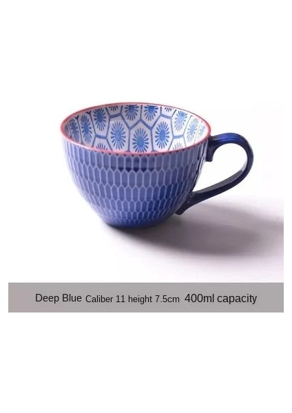 No.13 Tarzı Seramik El Boyalı Kahve Fincanı Kupa Çay Için Yaratıcı Çay Fincanı Vintage Kahvaltı Bardakları Cafe Kabartmalı Çay Bardağı Renkli Handpainted (Yurt Dışından)
