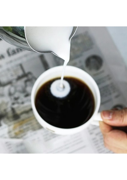 W Stili Süt Köpürtme Sürahi Sürahisi - 12OZML Paslanmaz Çelik Kahve Aletleri Fincan Espresso, Latte Art ve Frothing Için Uygun (Yurt Dışından) indirimleri