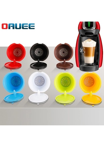 3 Adet Kırmızı Kapsül Stili Kapsül Kahve Filtresi Yeniden Kullanılabilir Kahve Kapsül Filtre Fincan Nescafe Için Doldurulabilir Kapaklar Kaşık Fırça Filtre Sepetleri Seti (Yurt Dışından)