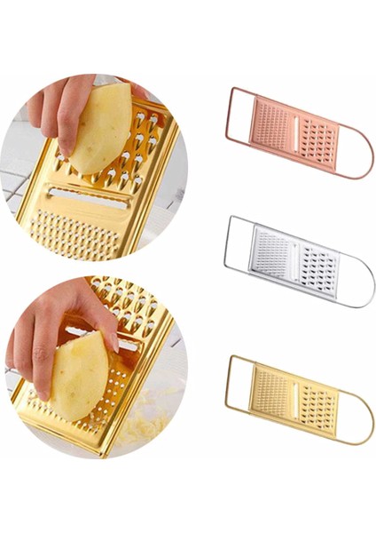 Altın Tarzı Altın Paslanmaz Çelik Rende Mutfak Sebze Meyve Dilimleme Patates Kabuğu Kazıma Kıyıcı Kesici Salata Işlemciler Araçları Pişirme Aracı (Yurt Dışından) fiyatları