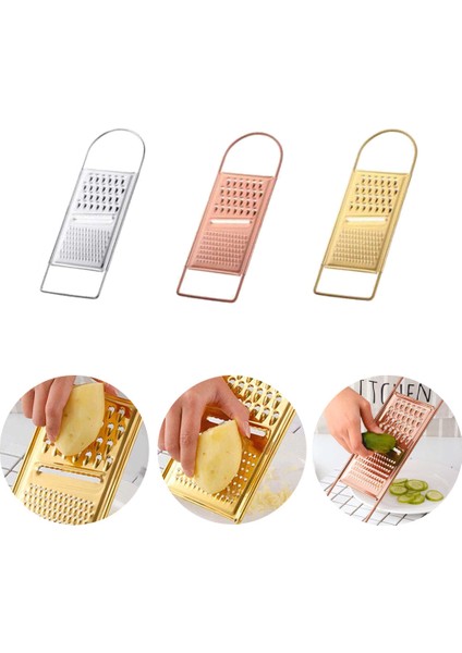 Altın Tarzı Altın Paslanmaz Çelik Rende Mutfak Sebze Meyve Dilimleme Patates Kabuğu Kazıma Kıyıcı Kesici Salata Işlemciler Araçları Pişirme Aracı (Yurt Dışından) modelleri
